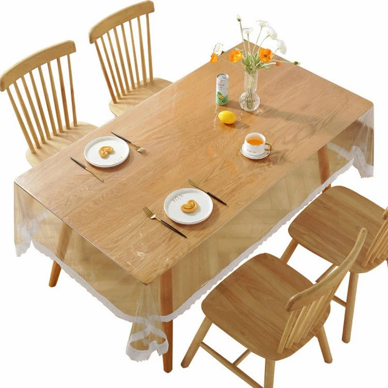 150x305cm Tabletop Cover Clear PVC Waterproof Oil-proof Square Tablecloth 150x305cm Tabletop Cover Clear PVC Waterproof Oil-proof Square Tablecloth